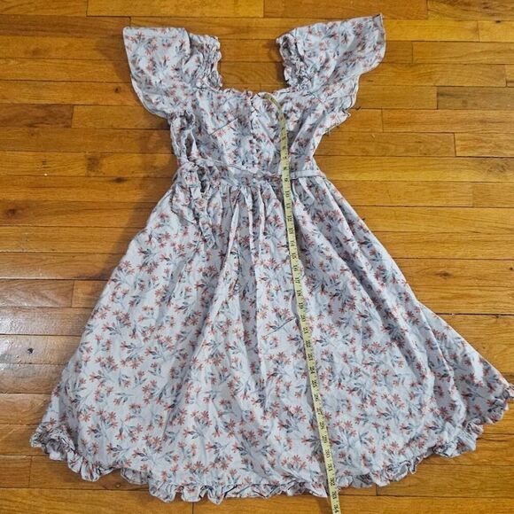 Anthropologie Gal Meets Glam Womens Marianna Floral Dress Fit & Flare Size 4 - Picture 5 of 11
